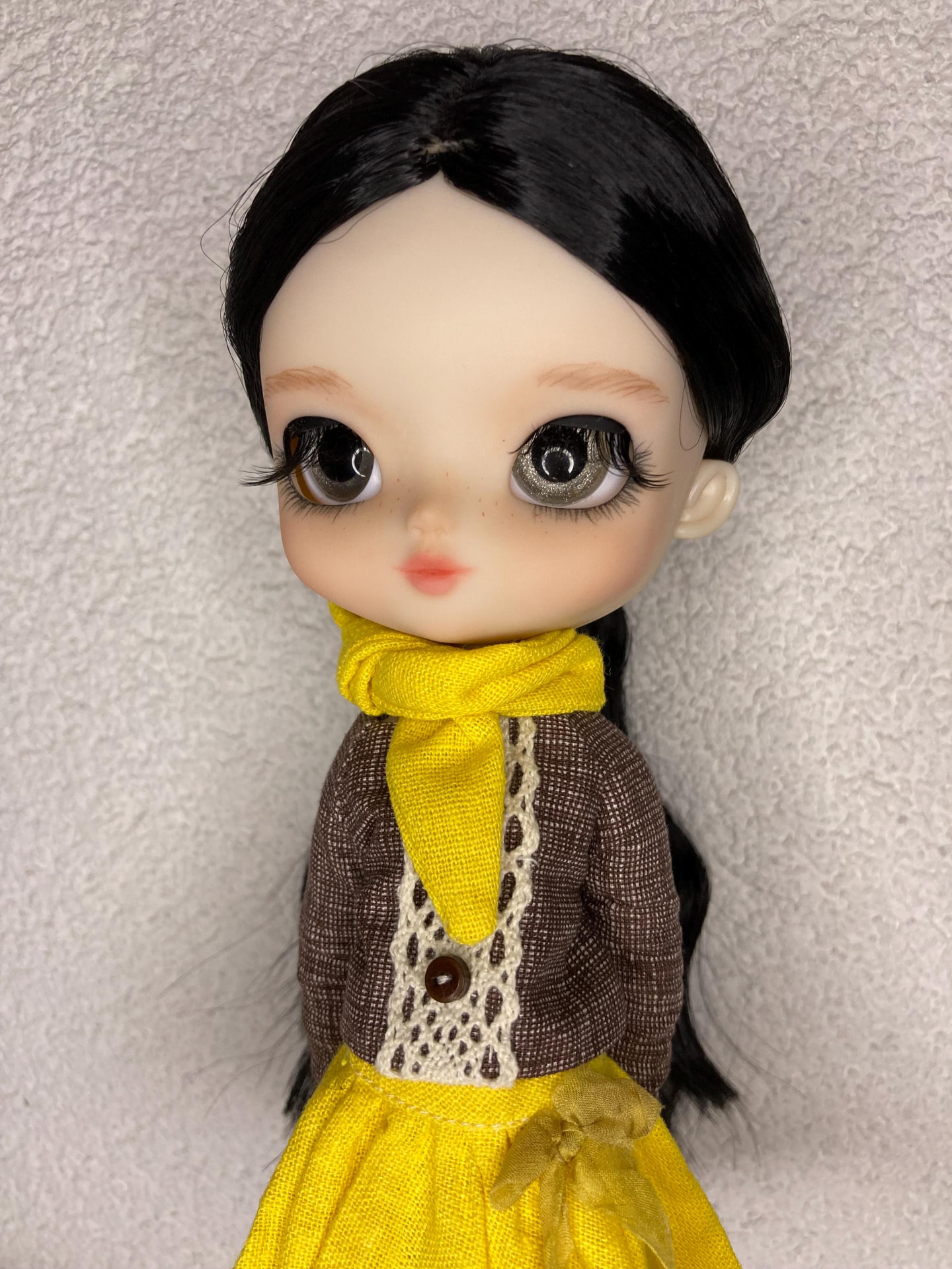 Amelia handmade art doll detail 2