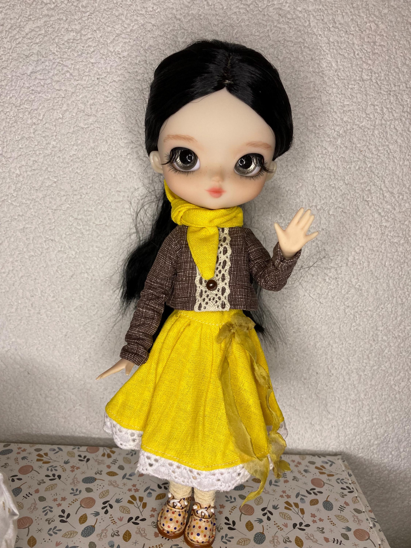 Amelia handmade art doll detail 4