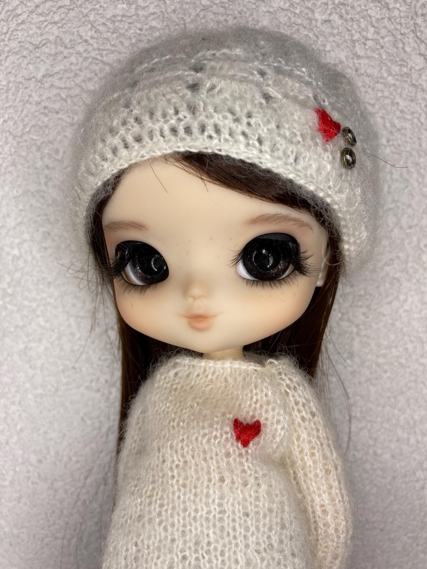 Jane handmade art doll detail 4